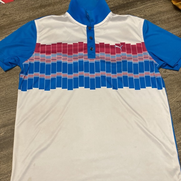 Puma Golf Performance GRAPHIC TECH Polo Dry Cell Shirt~Men size M - Picture 6 of 10